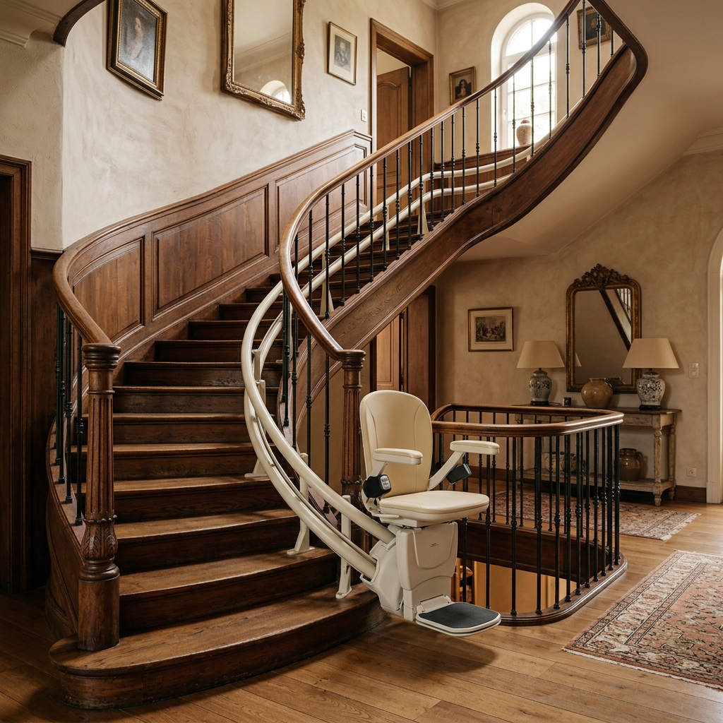 Monte-Escalier Courbe : Particularités, Prix et Installation en Belgique